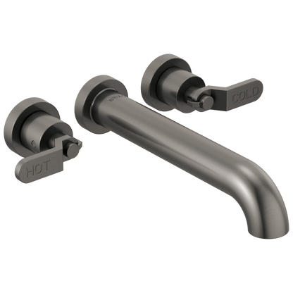 Brizo Litze Two-Handle Wall Mount Tub Filler - Less Handles - Complete Kit - Brilliance® Luxe Steel®