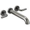 Brizo Litze Two-Handle Wall Mount Tub Filler - Less Handles - Complete Kit - Brilliance® Luxe Steel®