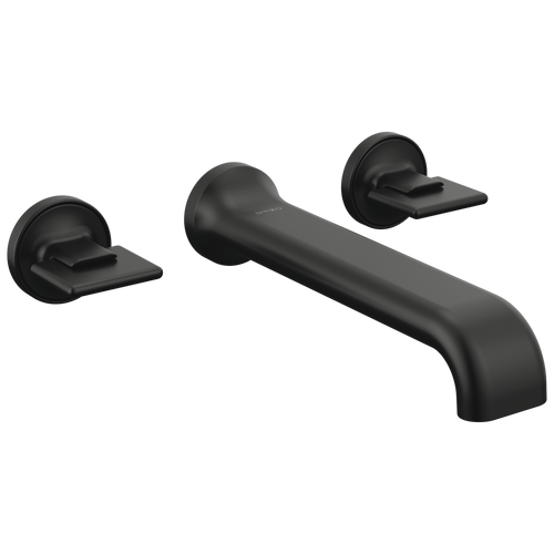 Brizo Allaria Two-Handle Wall Mount Tub Filler - Less Handles - Complete Kit - Matte Black