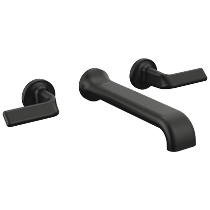 Brizo Allaria Two-Handle Wall Mount Tub Filler - Less Handles - Complete Kit - Matte Black