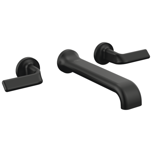Brizo Allaria Two-Handle Wall Mount Tub Filler - Less Handles - Complete Kit - Matte Black