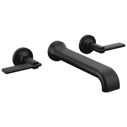 Brizo Allaria Two-Handle Wall Mount Tub Filler - Less Handles - Complete Kit - Matte Black