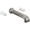 Allaria Two-Handle Wall Mount Tub Filler - Less Handles - Brilliance® Black Onyx