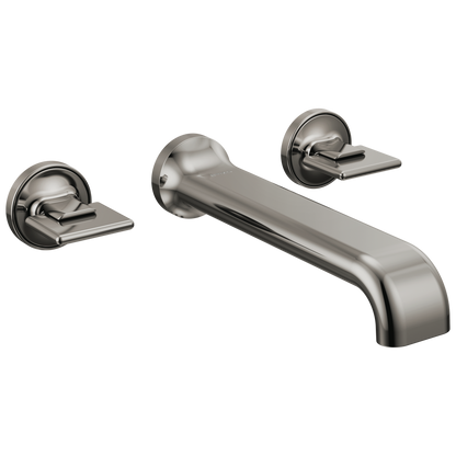 Brizo Allaria Two-Handle Wall Mount Tub Filler - Less Handles - Complete Kit - Brilliance® Black Onyx