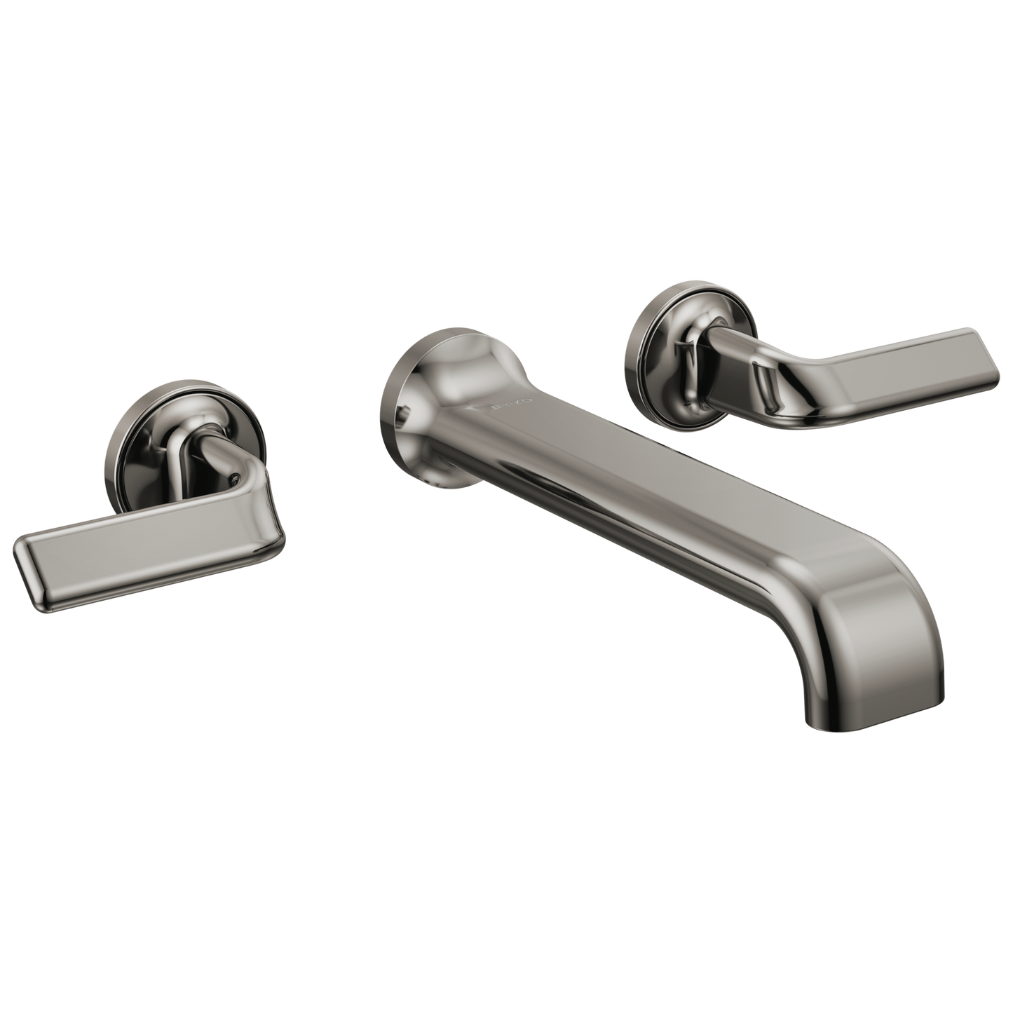 Brizo Allaria Two-Handle Wall Mount Tub Filler - Less Handles - Complete Kit - Brilliance® Black Onyx