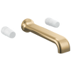 Allaria Two-Handle Wall Mount Tub Filler - Less Handles - Brilliance® Luxe Gold®