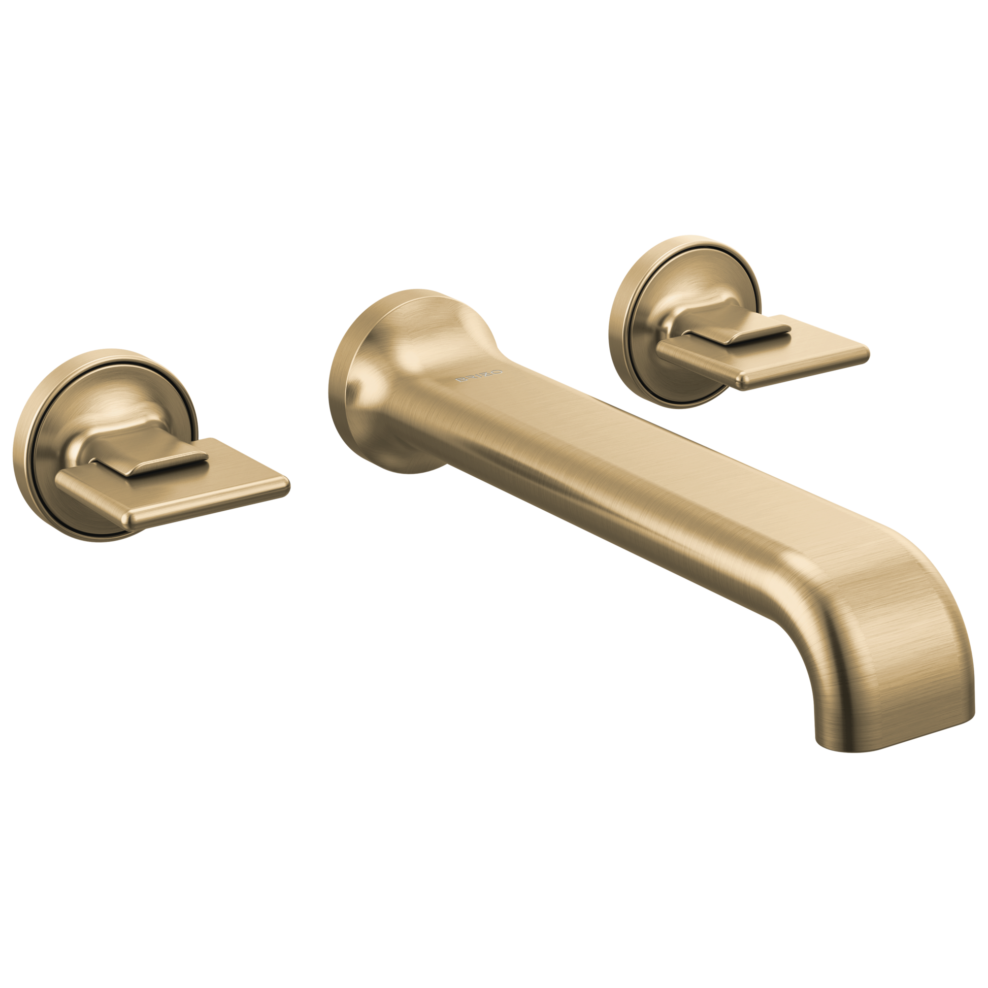 Brizo Allaria Two-Handle Wall Mount Tub Filler - Less Handles - Complete Kit - Brilliance® Luxe Gold®