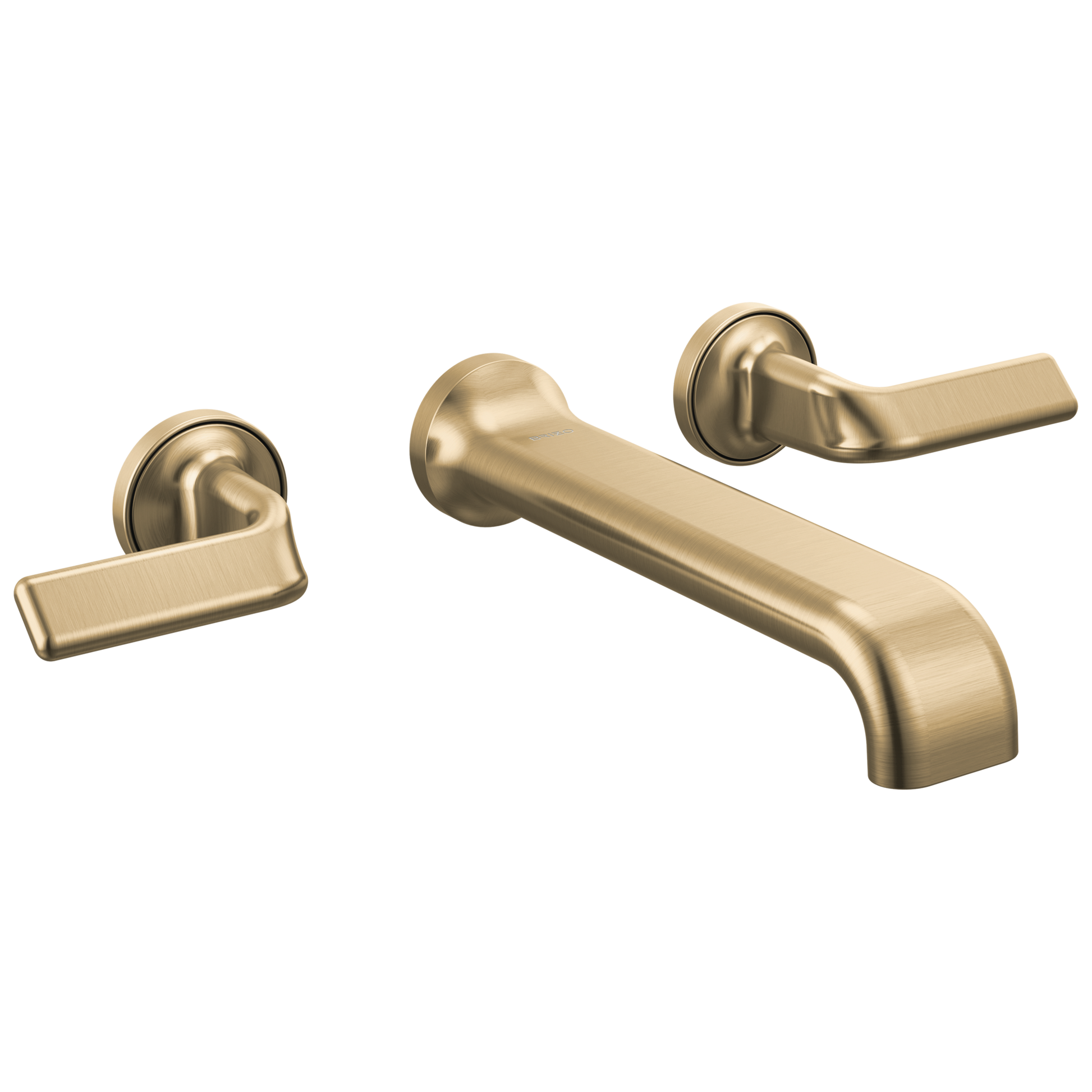Brizo Allaria Two-Handle Wall Mount Tub Filler - Less Handles - Complete Kit - Brilliance® Luxe Gold®