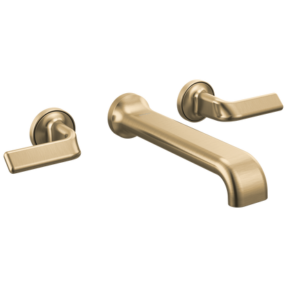 Brizo Allaria Two-Handle Wall Mount Tub Filler - Less Handles - Complete Kit - Brilliance® Luxe Gold®