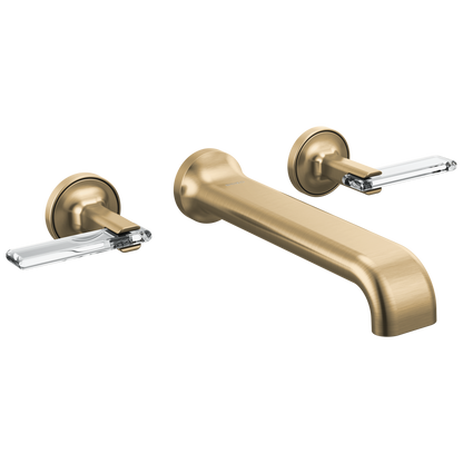 Brizo Allaria Two-Handle Wall Mount Tub Filler - Less Handles - Complete Kit - Brilliance® Luxe Gold®