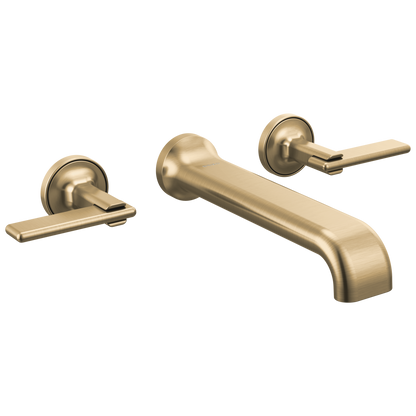 Brizo Allaria Two-Handle Wall Mount Tub Filler - Less Handles - Complete Kit - Brilliance® Luxe Gold®