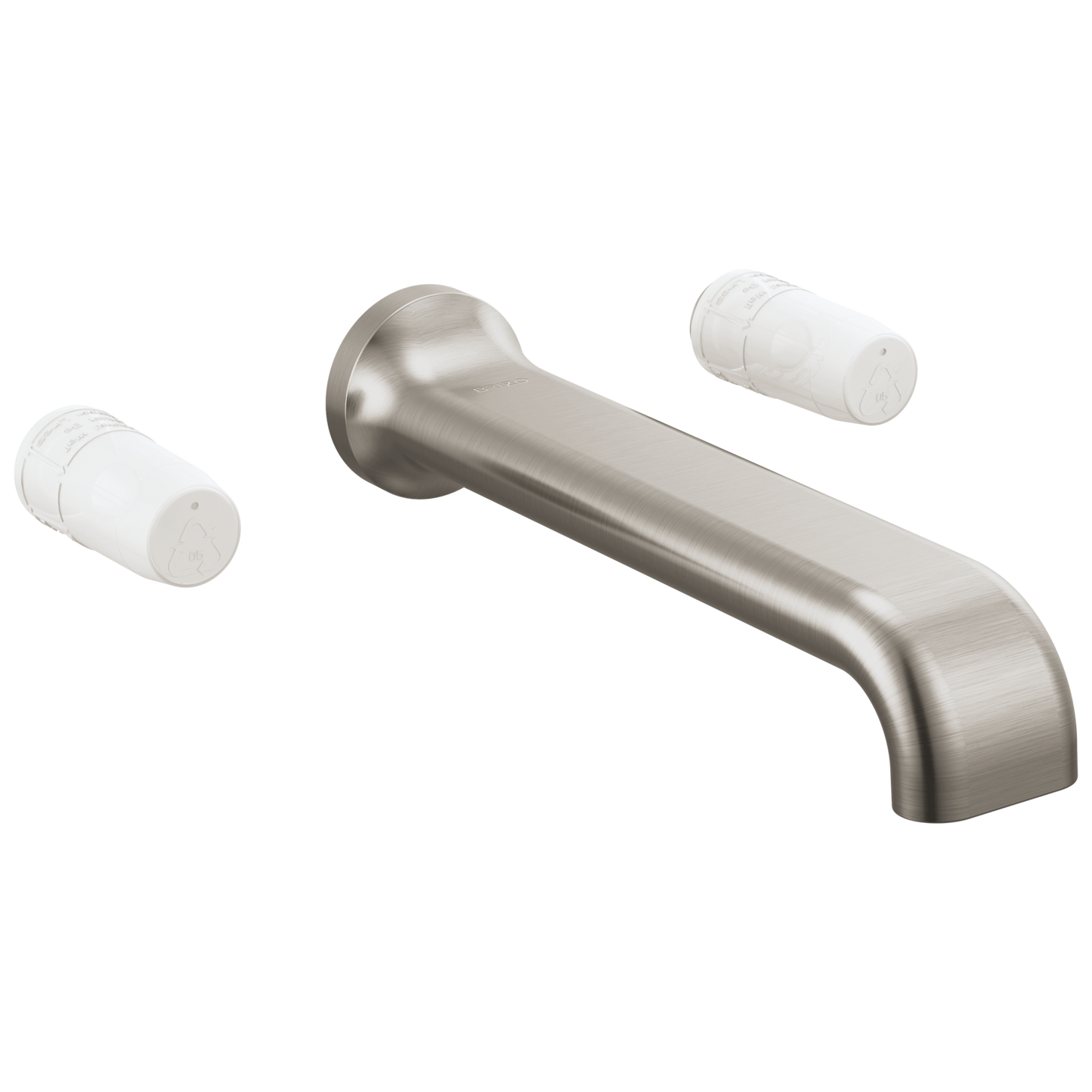 Allaria Two-Handle Wall Mount Tub Filler - Less Handles - Brilliance® Luxe Nickel®