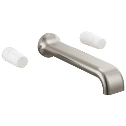 Allaria Two-Handle Wall Mount Tub Filler - Less Handles - Brilliance® Luxe Nickel®