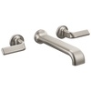 Brizo Allaria Two-Handle Wall Mount Tub Filler - Less Handles - Complete Kit - Brilliance® Luxe Nickel®