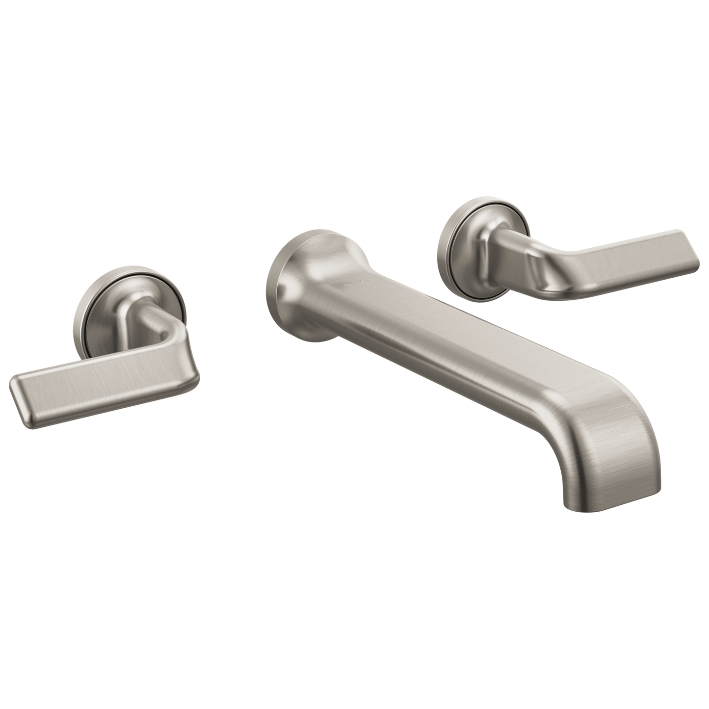 Brizo Allaria Two-Handle Wall Mount Tub Filler - Less Handles - Complete Kit - Brilliance® Luxe Nickel®