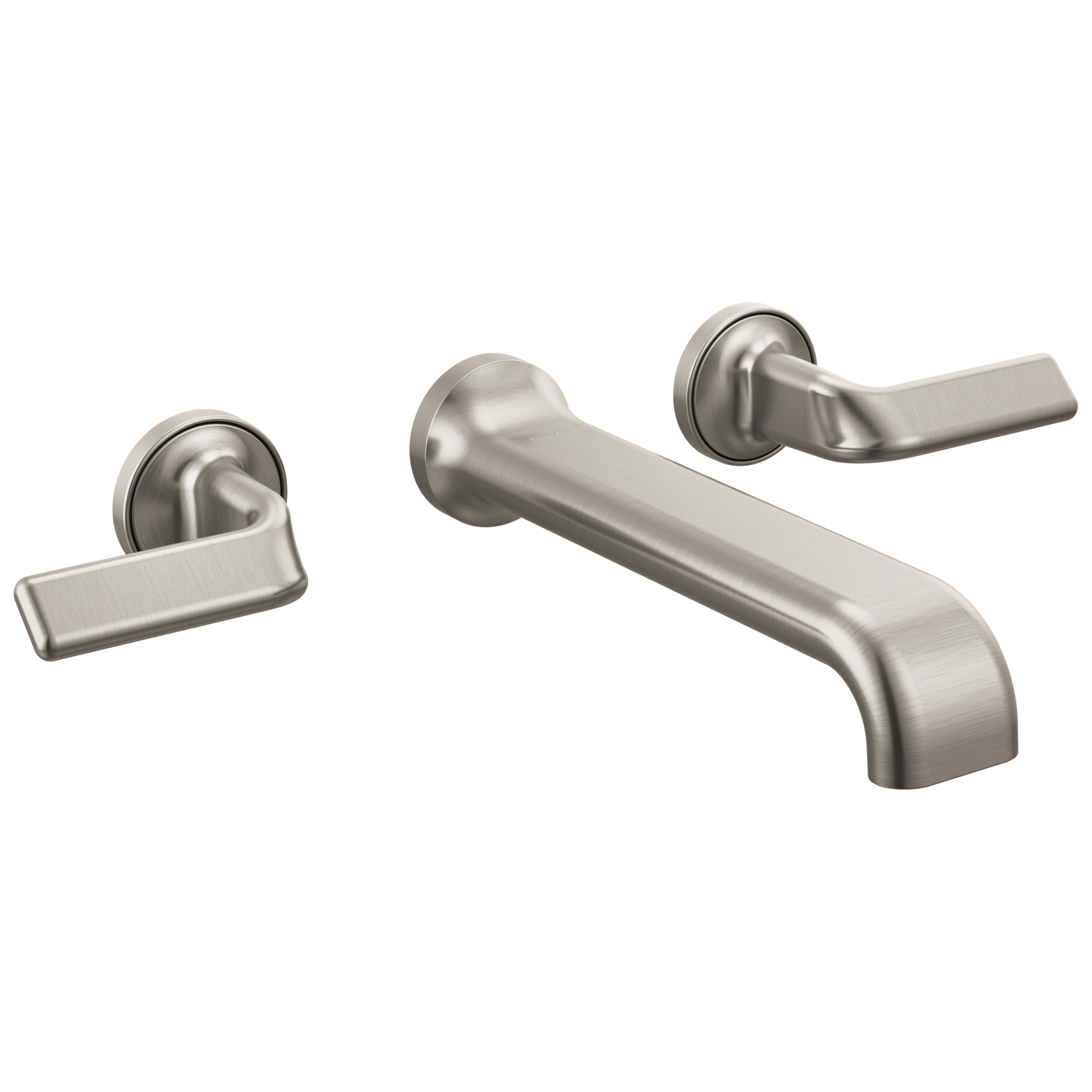 Brizo Allaria Two-Handle Wall Mount Tub Filler - Less Handles - Complete Kit - Brilliance® Luxe Nickel®