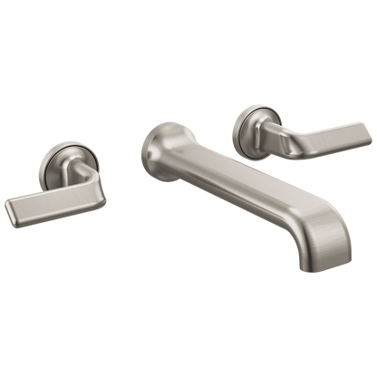 Brizo Allaria Two-Handle Wall Mount Tub Filler - Less Handles - Complete Kit - Brilliance® Luxe Nickel®