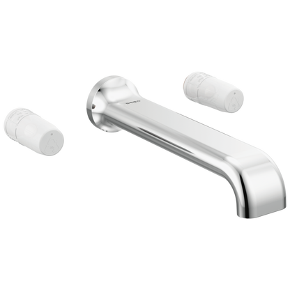 Allaria Two-Handle Wall Mount Tub Filler - Less Handles - Polished Chrome