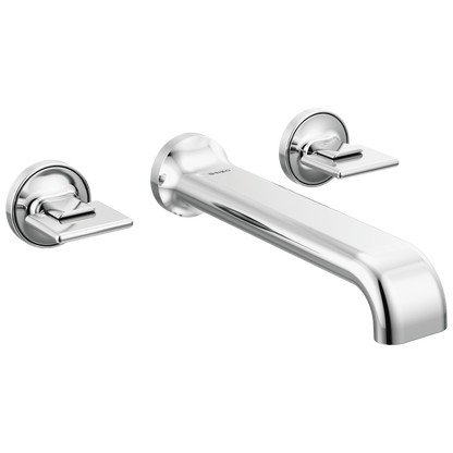 Brizo Allaria Two-Handle Wall Mount Tub Filler - Less Handles - Complete Kit - Polished Chrome