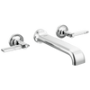 Brizo Allaria Two-Handle Wall Mount Tub Filler - Less Handles - Complete Kit - Polished Chrome