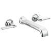 Brizo Allaria Two-Handle Wall Mount Tub Filler - Less Handles - Complete Kit - Polished Chrome