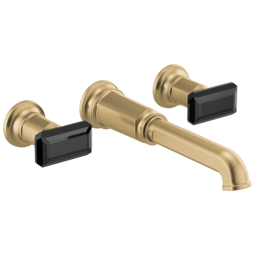 Brizo Invari Two-Handle Wall Mount Tub Filler - Less Handles - Complete Kit - Brilliance® Luxe Gold®