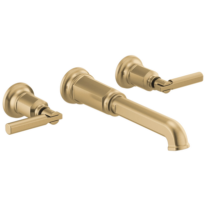 Brizo Invari Two-Handle Wall Mount Tub Filler - Less Handles - Complete Kit - Brilliance® Luxe Gold®