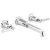 Brizo Invari Two-Handle Wall Mount Tub Filler - Less Handles - Complete Kit - Polished Chrome