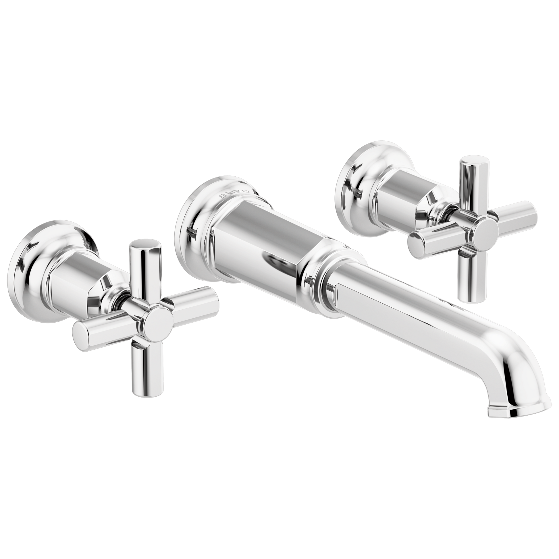 Brizo Invari Two-Handle Wall Mount Tub Filler - Less Handles - Complete Kit - Polished Chrome