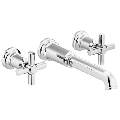 Brizo Invari Two-Handle Wall Mount Tub Filler - Less Handles - Complete Kit - Polished Chrome