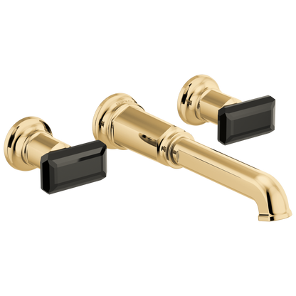 Brizo Invari Two-Handle Wall Mount Tub Filler - Less Handles - Complete Kit - Brilliance® Polished Gold