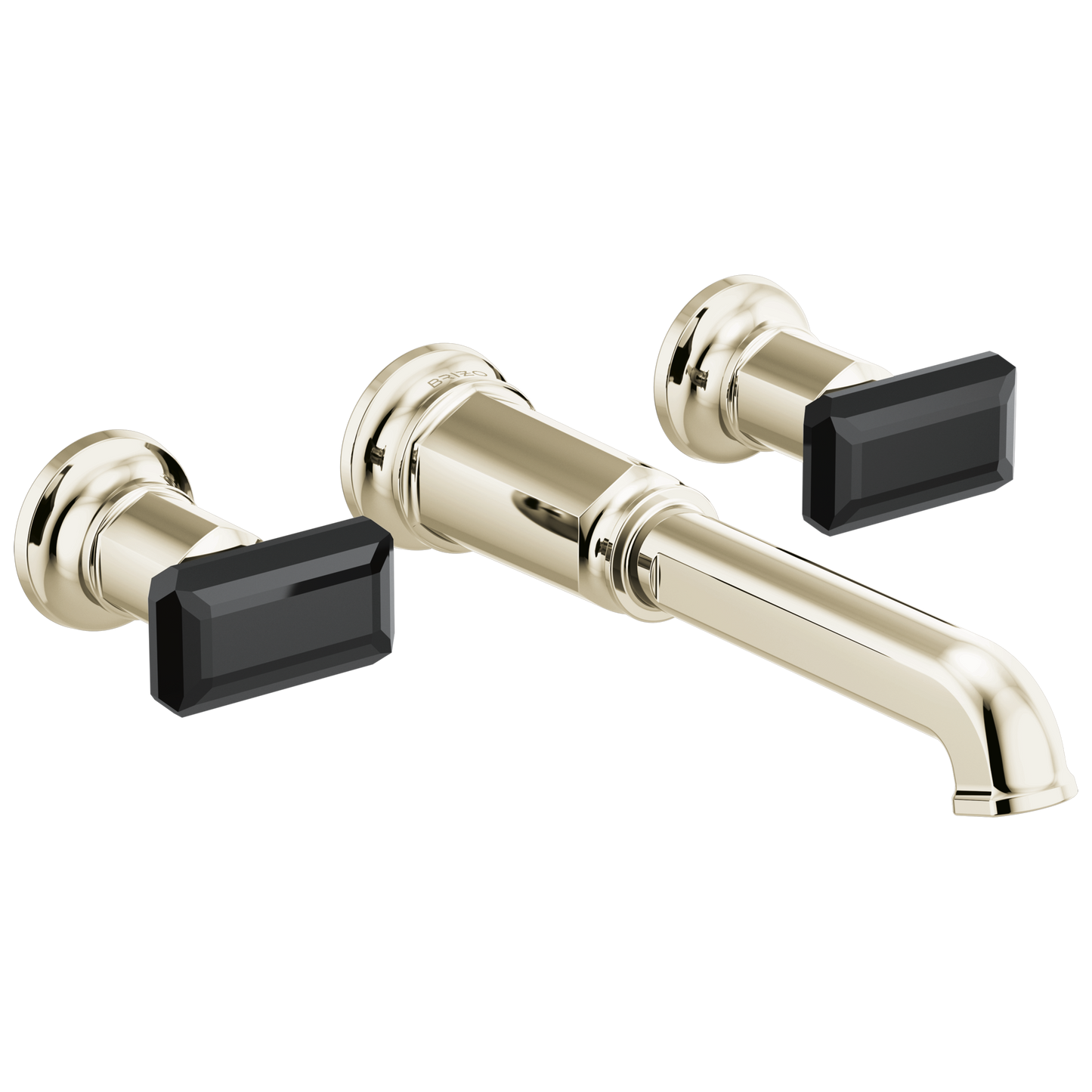 Brizo Invari Two-Handle Wall Mount Tub Filler - Less Handles - Complete Kit - Brilliance® Polished Nickel