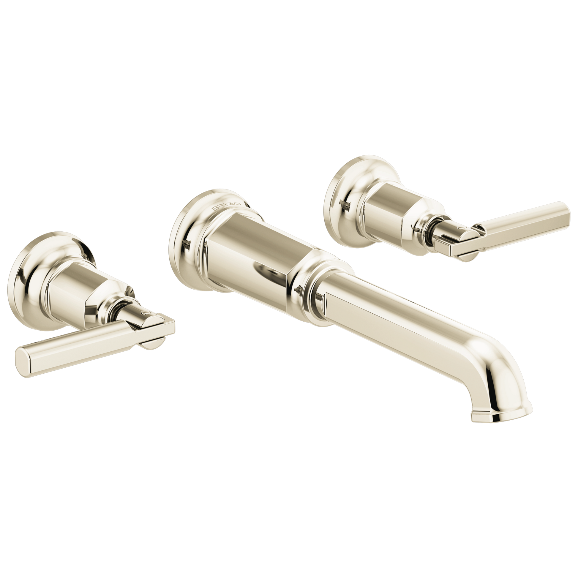 Brizo Invari Two-Handle Wall Mount Tub Filler - Less Handles - Complete Kit - Brilliance® Polished Nickel