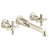 Brizo Invari Two-Handle Wall Mount Tub Filler - Less Handles - Complete Kit - Brilliance® Polished Nickel