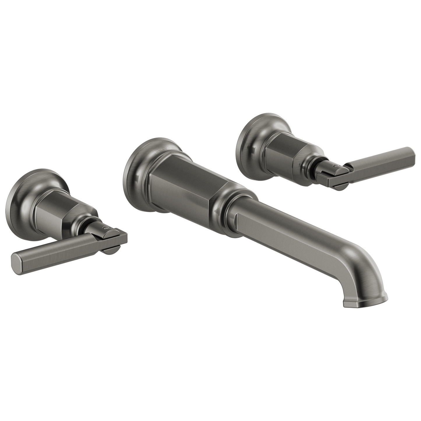 Brizo Invari Two-Handle Wall Mount Tub Filler - Less Handles - Complete Kit - Brilliance® Luxe Steel®