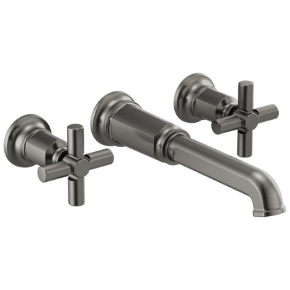 Brizo Invari Two-Handle Wall Mount Tub Filler - Less Handles - Complete Kit - Brilliance® Luxe Steel®