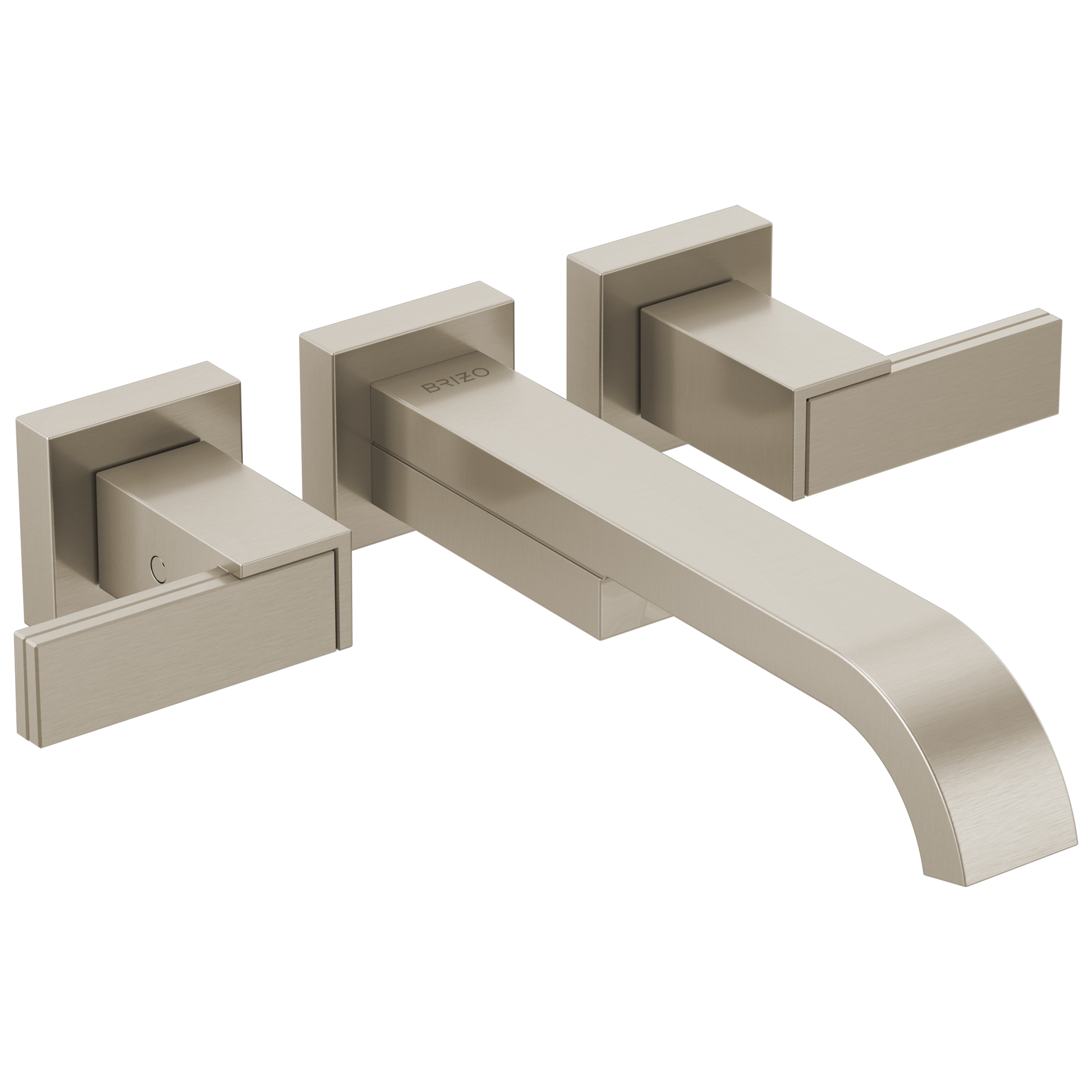 Brizo Siderna Two-Handle Wall Mount Tub Filler - Less Handles - Complete Kit - Brilliance® Brushed Nickel