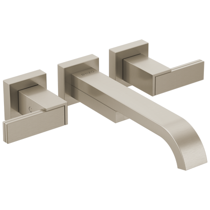 Brizo Siderna Two-Handle Wall Mount Tub Filler - Less Handles - Complete Kit - Brilliance® Brushed Nickel