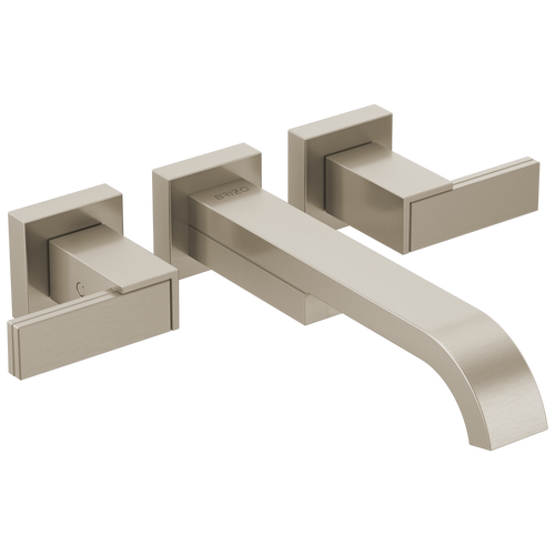 Brizo Siderna Two-Handle Wall Mount Tub Filler - Less Handles - Complete Kit - Brilliance® Brushed Nickel