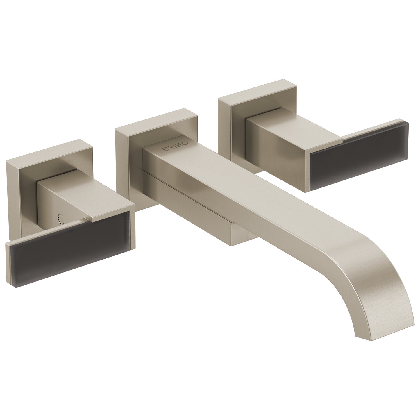 Brizo Siderna Two-Handle Wall Mount Tub Filler - Less Handles - Complete Kit - Brilliance® Brushed Nickel
