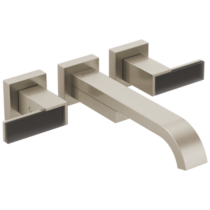 Brizo Siderna Two-Handle Wall Mount Tub Filler - Less Handles - Complete Kit - Brilliance® Brushed Nickel