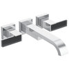 Brizo Siderna Two-Handle Wall Mount Tub Filler - Less Handles - Complete Kit - Polished Chrome