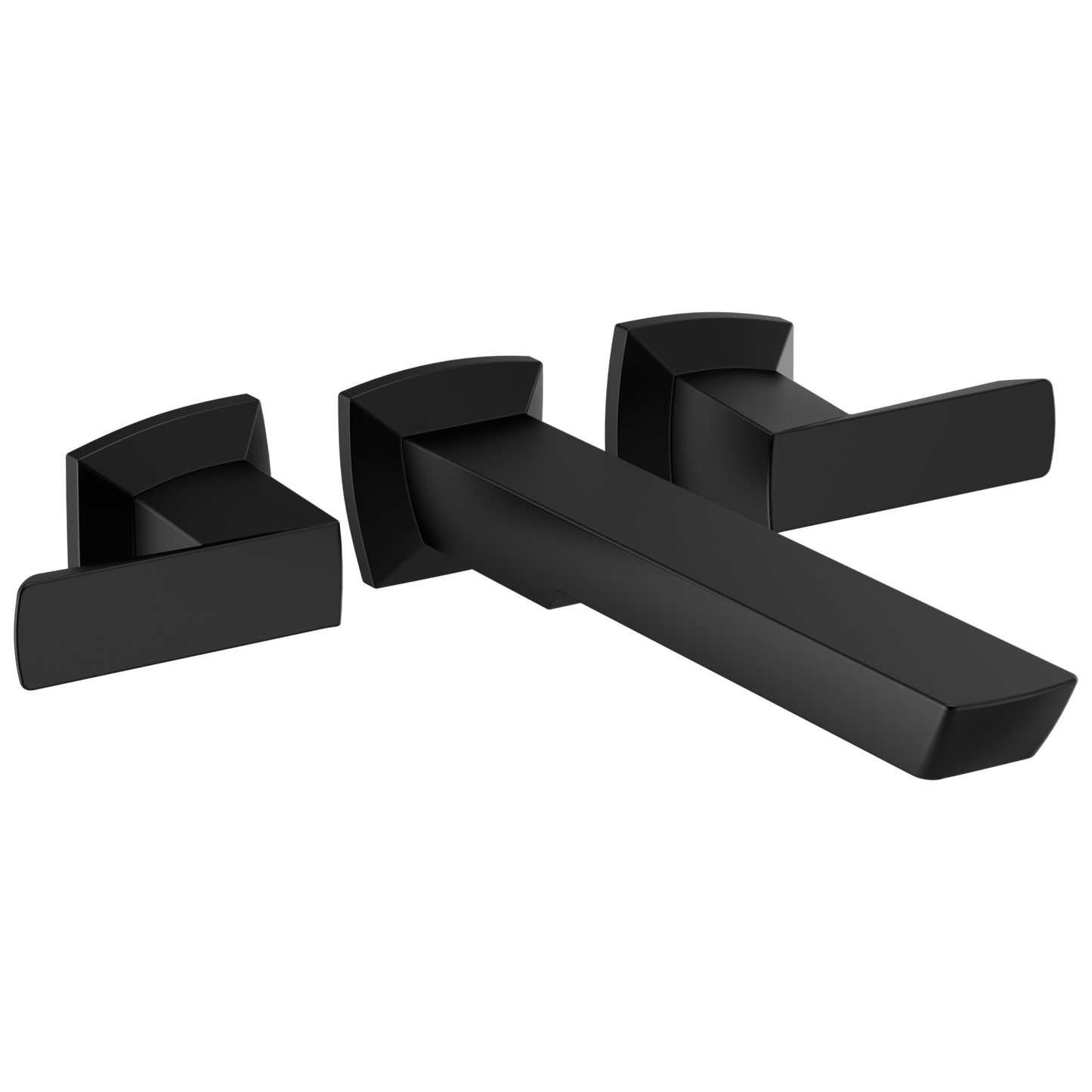 Vettis Two-Handle Wall Mount Tub Filler - Matte Black