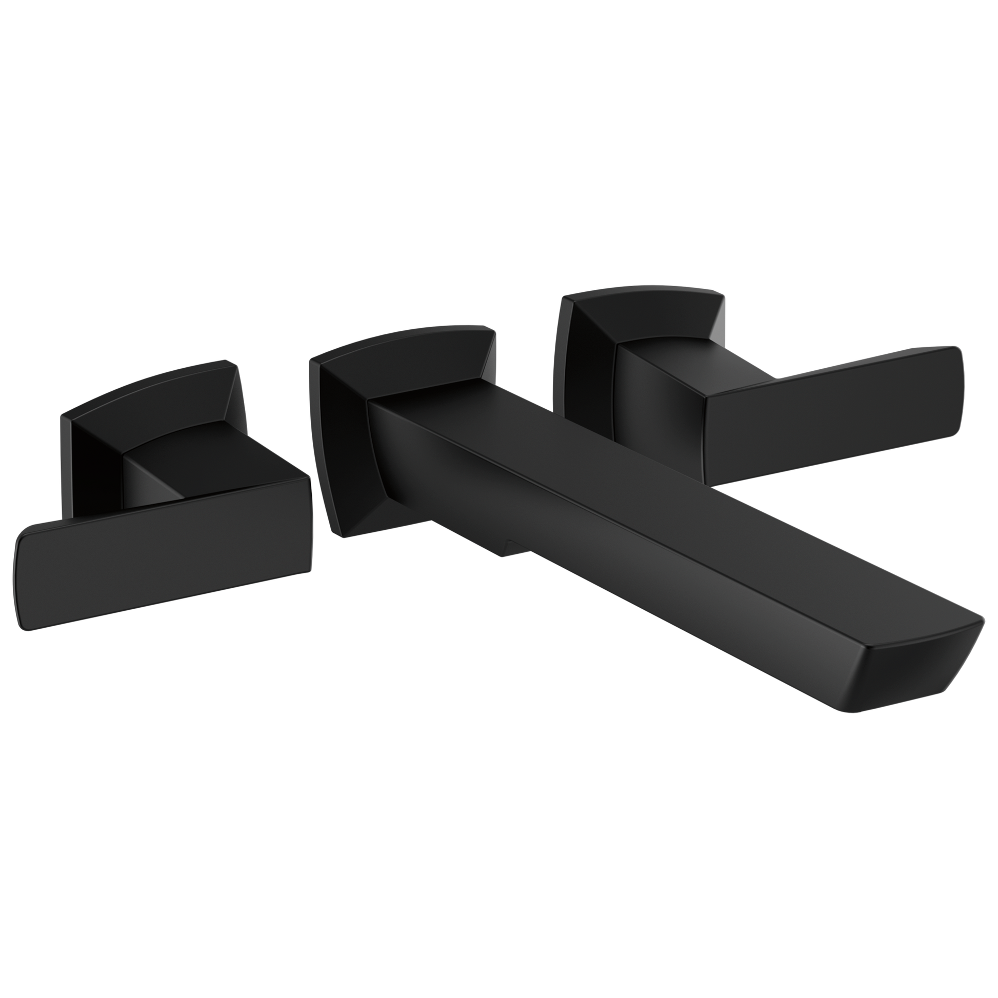 Vettis Two-Handle Wall Mount Tub Filler - Matte Black