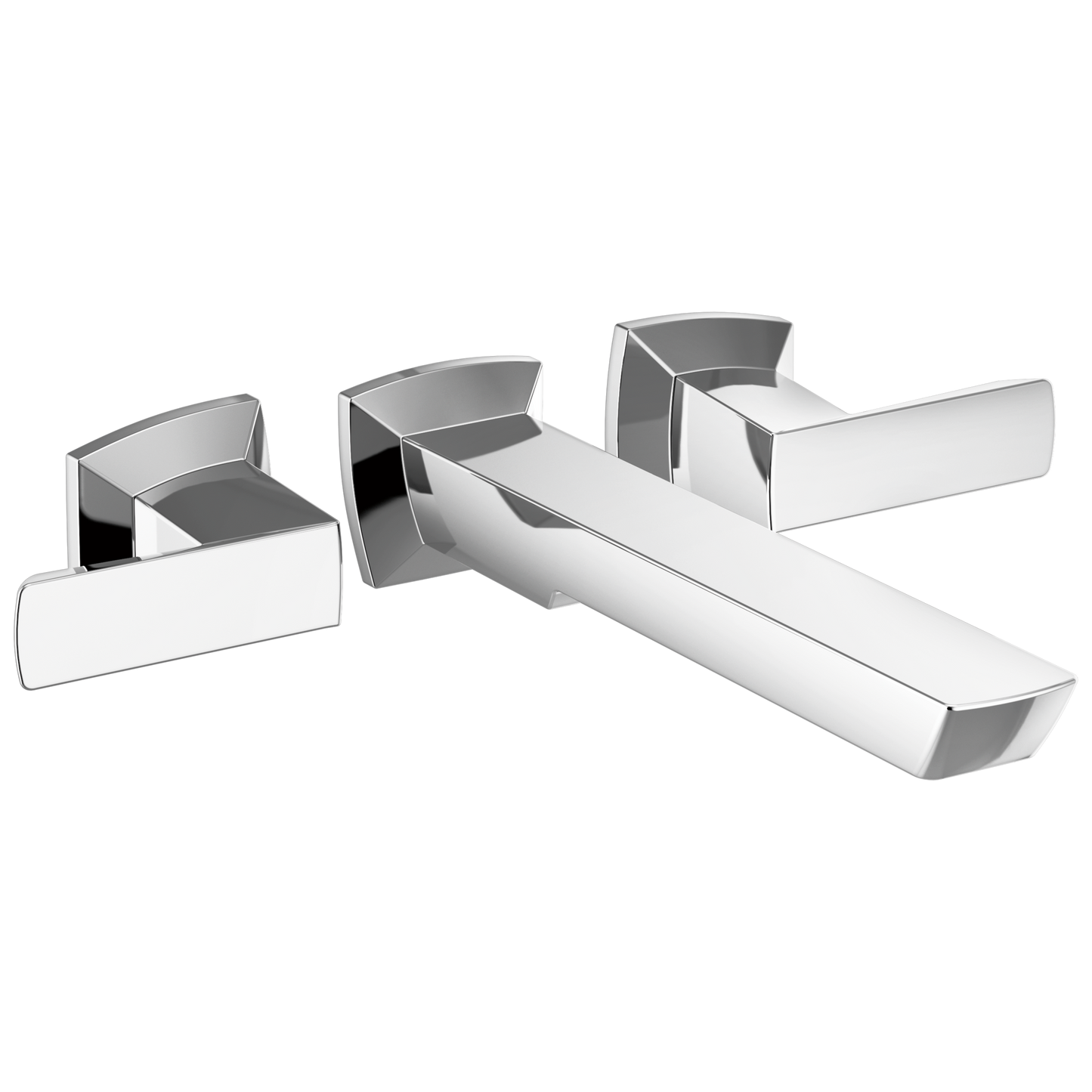 Vettis Two-Handle Wall Mount Tub Filler - Polished Chrome