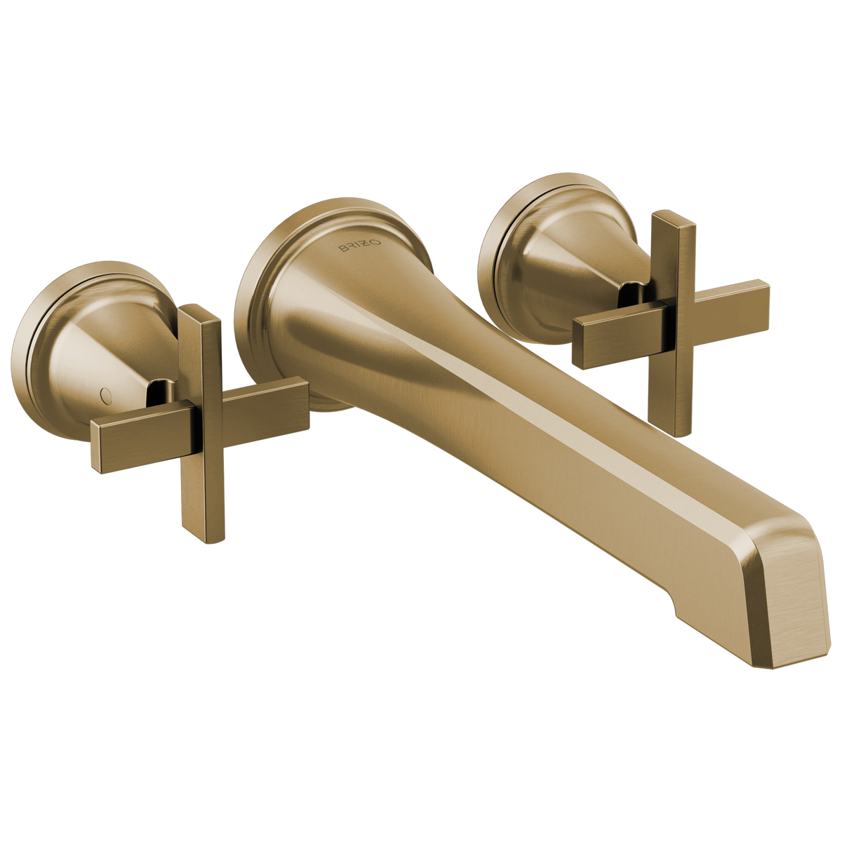 Brizo Levoir Two-Handle Wall Mount Tub Filler - Less Handles - Complete Kit - Brilliance® Luxe Gold®