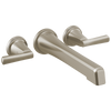 Brizo Levoir Two-Handle Wall Mount Tub Filler - Less Handles - Complete Kit - Brilliance® Luxe Nickel®