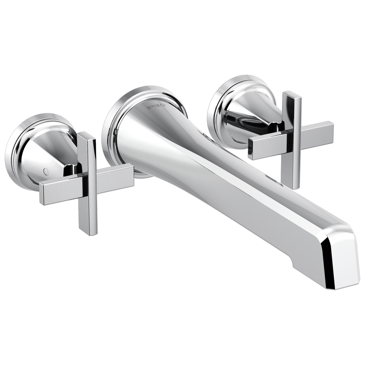 Brizo Levoir Two-Handle Wall Mount Tub Filler - Less Handles - Complete Kit - Polished Chrome