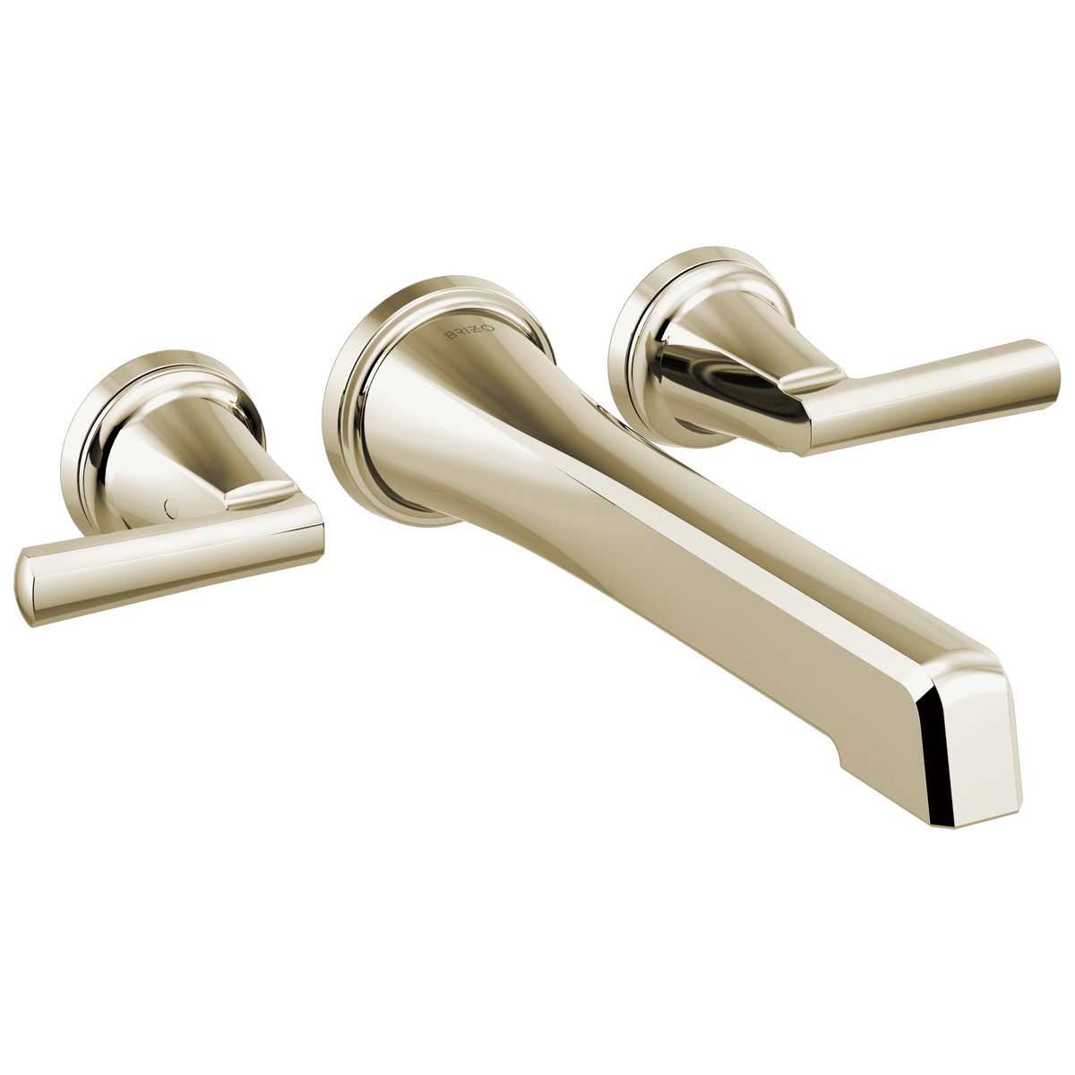 Brizo Levoir Two-Handle Wall Mount Tub Filler - Less Handles - Complete Kit - Brilliance® Polished Nickel