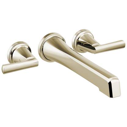 Brizo Levoir Two-Handle Wall Mount Tub Filler - Less Handles - Complete Kit - Brilliance® Polished Nickel